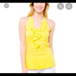 Lilly Pulitzer Yellow Top. Large. EUC